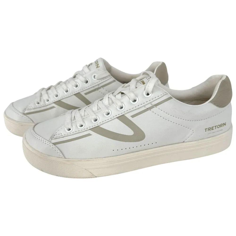 Tretorn Women's Serve‎ Sneakers Size 8M White Faux Leather Casual Shoes
